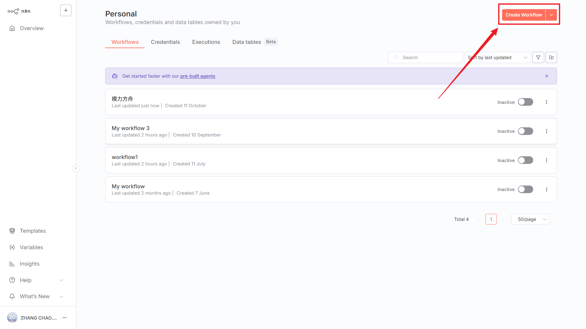 Access the Workflow in N8N