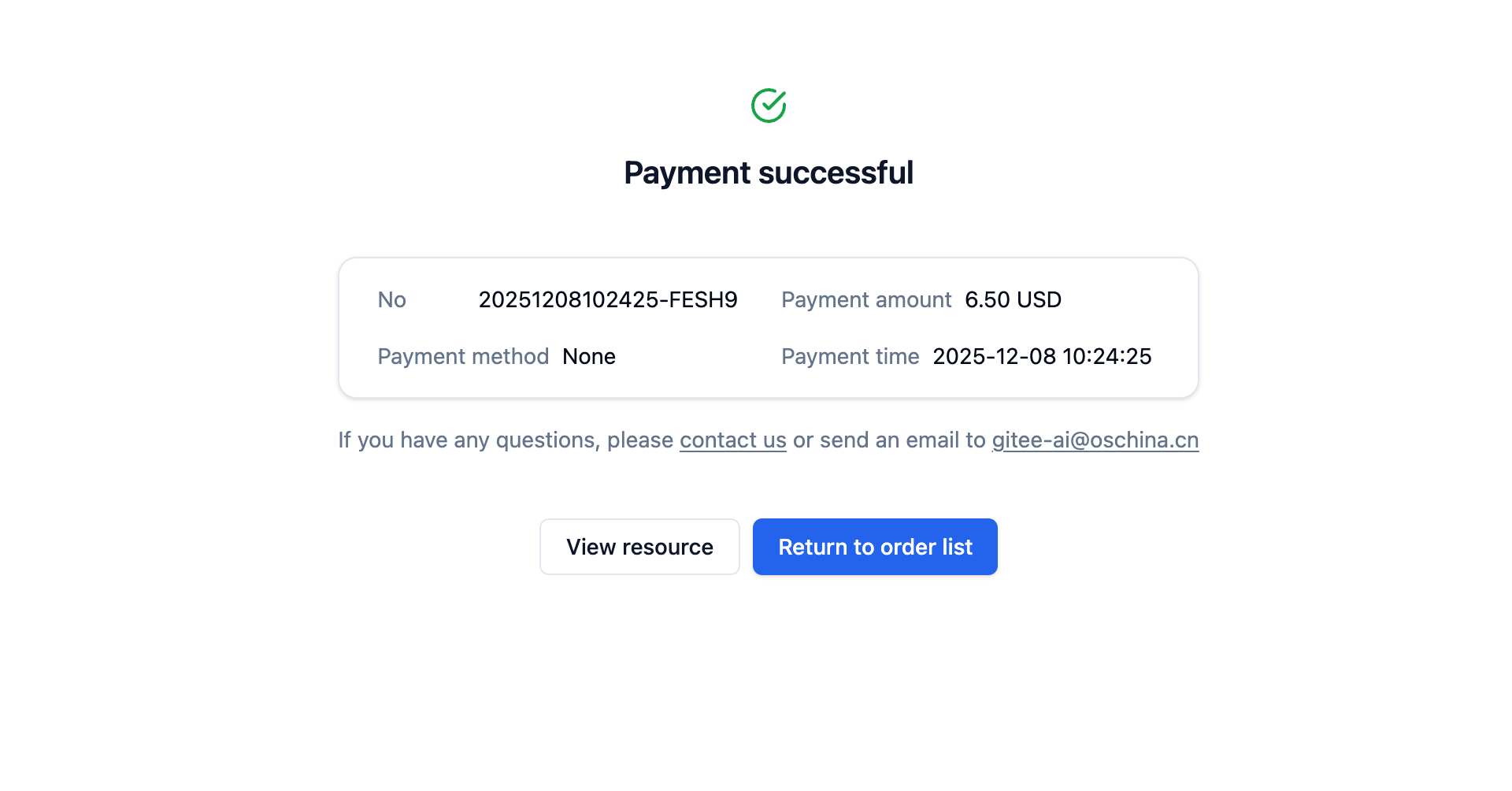 Payment Success